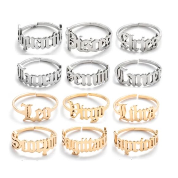 ๐50% OFF/3+..โ 3 pc zodiac Aquarius link chain layered necklace set (Gold tone) - Picture 4 of 5